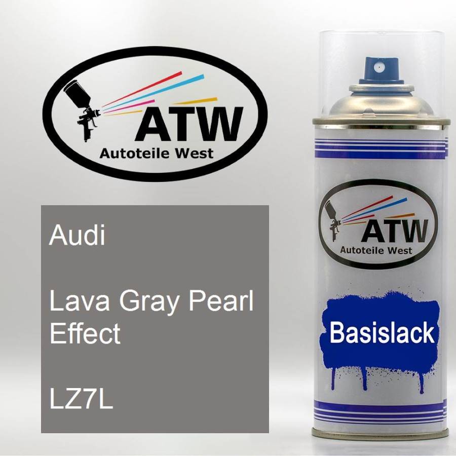 Audi, Lava Gray Pearl Effect, LZ7L: 400ml Sprühdose, von ATW Autoteile West.